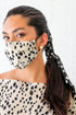 Maschera per il viso reversibile in seta "ghepardo delle nevi".
